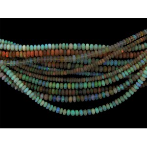 Ethiopian Opal Rondelle Beads - 16'' strand