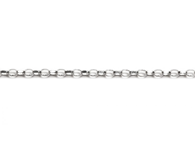Sterling Silver 925 Oval Rolo Belcher Chain,  2.7 x 4 mm (57)