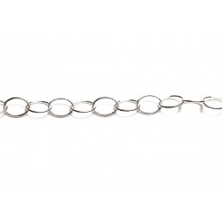 Sterling Silver 925 Oval Trace Chain - 6.15mm x 4.6mm (65)