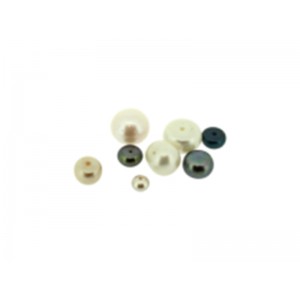 Pearl Round  4mm fine half drilled 