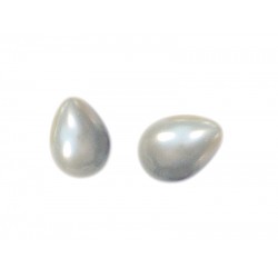 Flat Back Drop Pearls, 4 x 6 mm