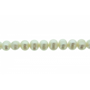 Freshwater Potato Pearl 5mm Beads, white