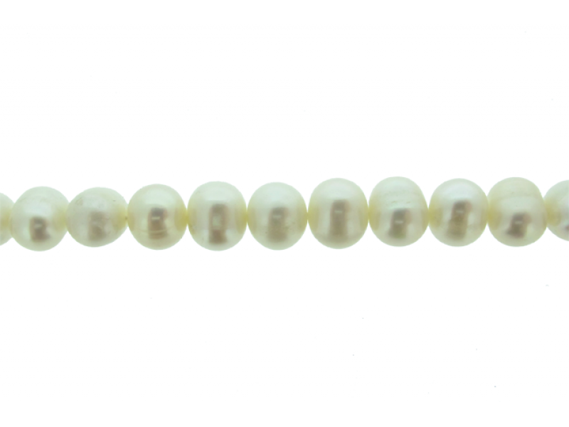 Freshwater Potato Pearl 5mm Beads, white