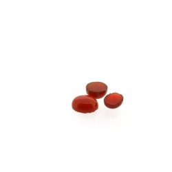 Onyx Cabs, Red, Oval, 6 x 8 mm