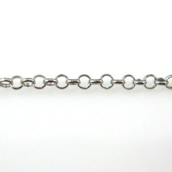 Sterling Silver 925 Rolo Belcher Chain, 3mm (50)