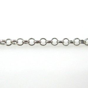 Sterling Silver 925 Rolo Belcher Chain, 3mm (50)