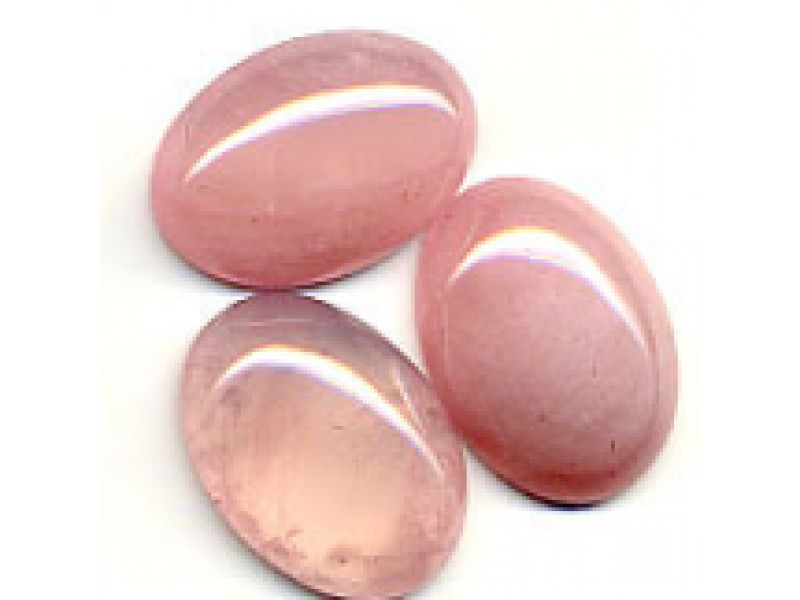 Rose Quartz Cabs - Oval 7 x 9 mm  