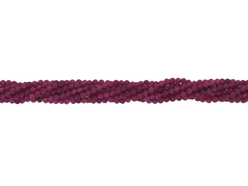 Ruby 2mm Round Faceted beads 