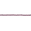 red corundum faceted 2mm beads