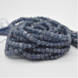 Sapphire Faceted Square 2 mm Beads