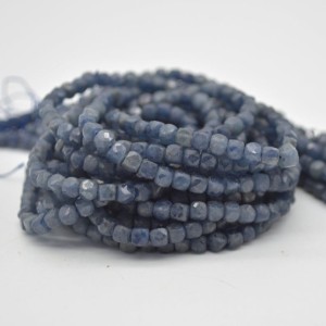 Sapphire Faceted Square 2 mm Beads