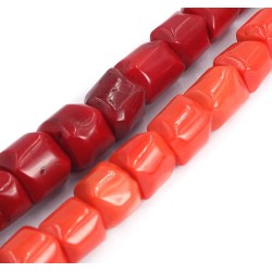 Coral Sea Bamboo Dyed Tumble Rough Beads