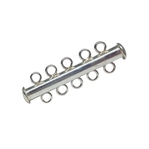 Sterling Silver 925 5 Strand Tube Clasp 