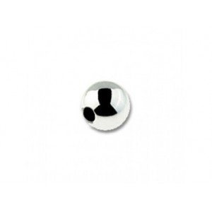 Sterling Silver 925 Round Bead 12mm, 2 holes