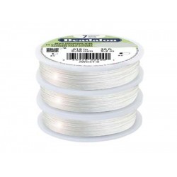 7 Strand Bead Stringing Wire, .018 in (0.46 mm), Silver Color, 30 ft (9.2 m)