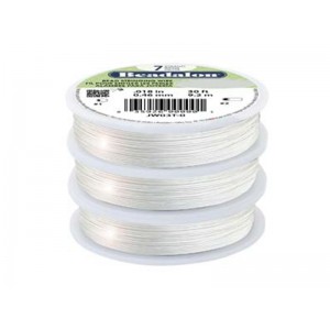 7 Strand Bead Stringing Wire, .015 in (0.38 mm), Silver Color, 30 ft (9.2 m)