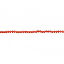 coral orange 2mm round pressed beads
