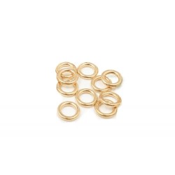 12K Gold-Filled Yellow Soldered Jump Rings - 0.8mm x 5.0mm 