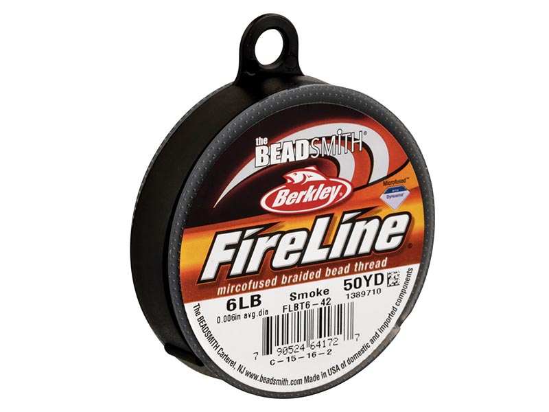 Fireline Beading Thread, Smoke, 6LB, 0.15mm x 50 Yard Reel