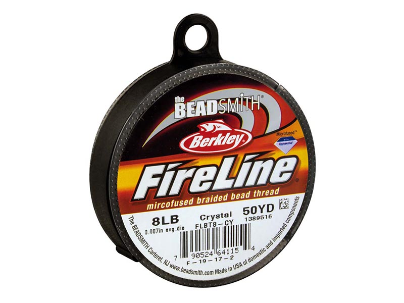 Fireline Beading Thread, Crystal, 8LB, 0.17mm x 50 Yard Reel