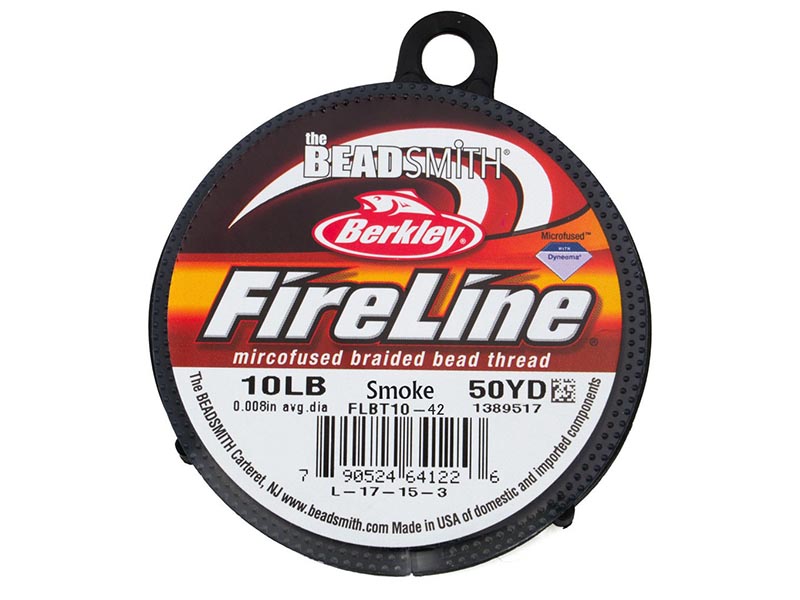 Fireline Beading Thread, Smoke, 10LB, 0.20mm x 50 Yard Reel