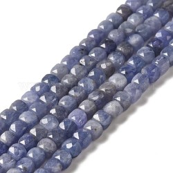 Tanzanite Faceted Square 2x2 mm Beads