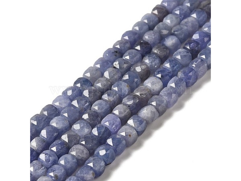 Tanzanite Faceted Square 2x2 mm Beads