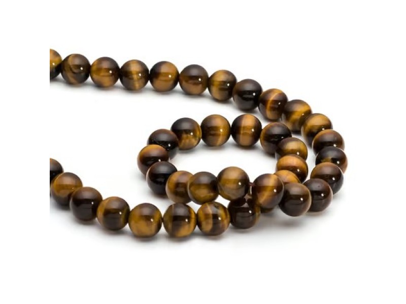 Tiger Eye Round Beads - 6 mm 