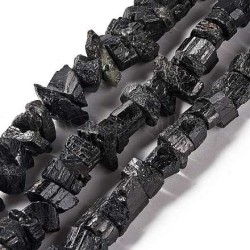 Tourmaline Black Raw Tumble Beads                          