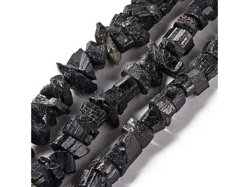 Tourmaline Black Raw Tumble Beads                          