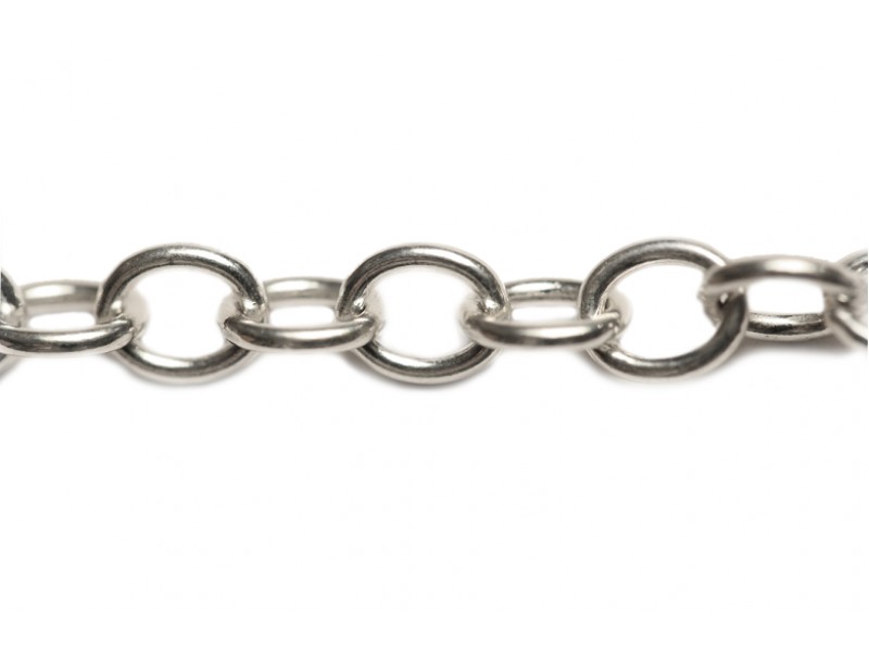 Sterling Silver 925 Trace Chain, Closed Link, 2 mm (64)