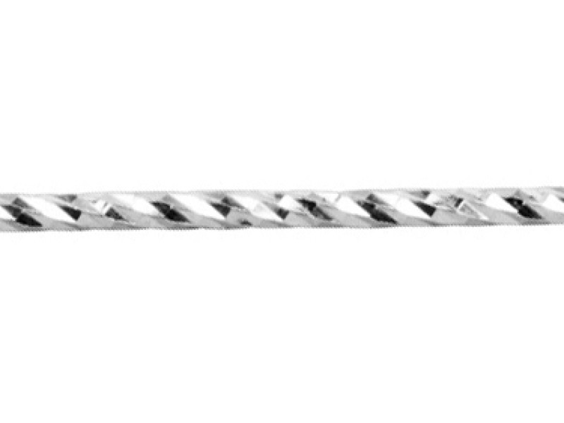 Sterling Silver 925 Twisted Diamond Round wire 1.5mm