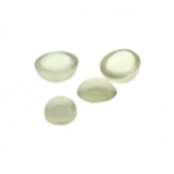 Moonstone Cabs, White, Oval, 10 x 12 mm
